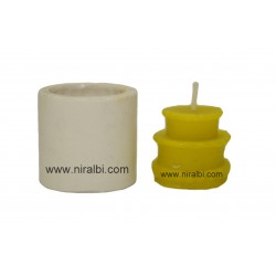 2 Layer Birthday Cake Pillar Candle Mould