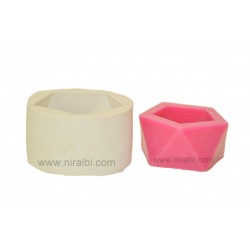 Triangle Cut Pentagonal Shape Hurricane Silicone Candle Mould
