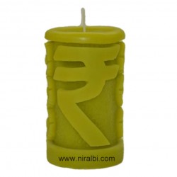 Rupees Wealth Design Pillar Candle Mould