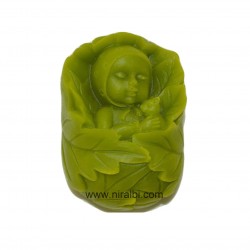 Sleeping Baby Leaf Silicone Soap Mould