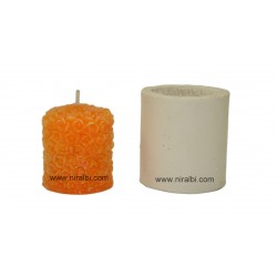 Rubber Flower Pillar Candle Mould