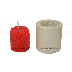 Rubber Rose Flower Candle Mould