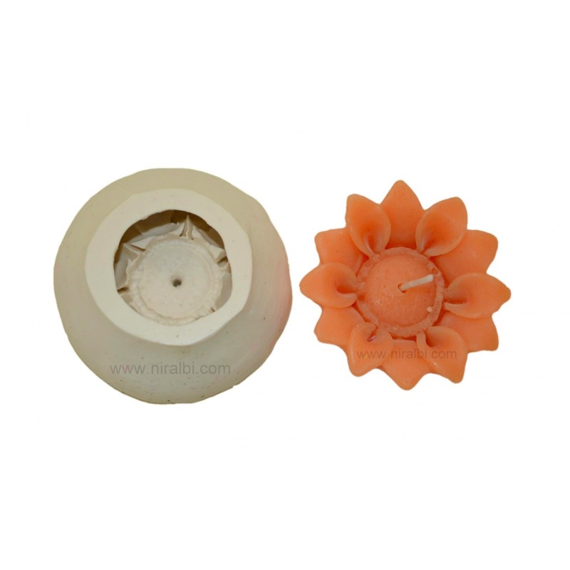Niral Handmade Rubber Sunflower Candle Mould - 30 gm Niral Handmade Rubber Sunflower Candle Mould - 30 gm
