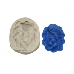 Niral Sleeping Baby On Flower Rubber Silicone Mold