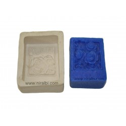 Rose Flower In Square Shape Soap Making Mould