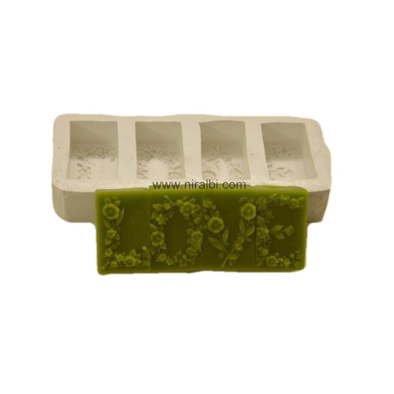 Hand Crafted Love Word Silicone Soap Mold Hand Crafted Love Word Silicone Soap Mold
