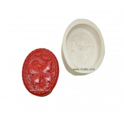 Butterfly Design In Oval Shape Silicone Soap Mold